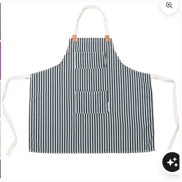 Business & Pleasure Co. The Kitchen Apron- Lauren’s Navy Stripe NWT - Picture 4 of 12